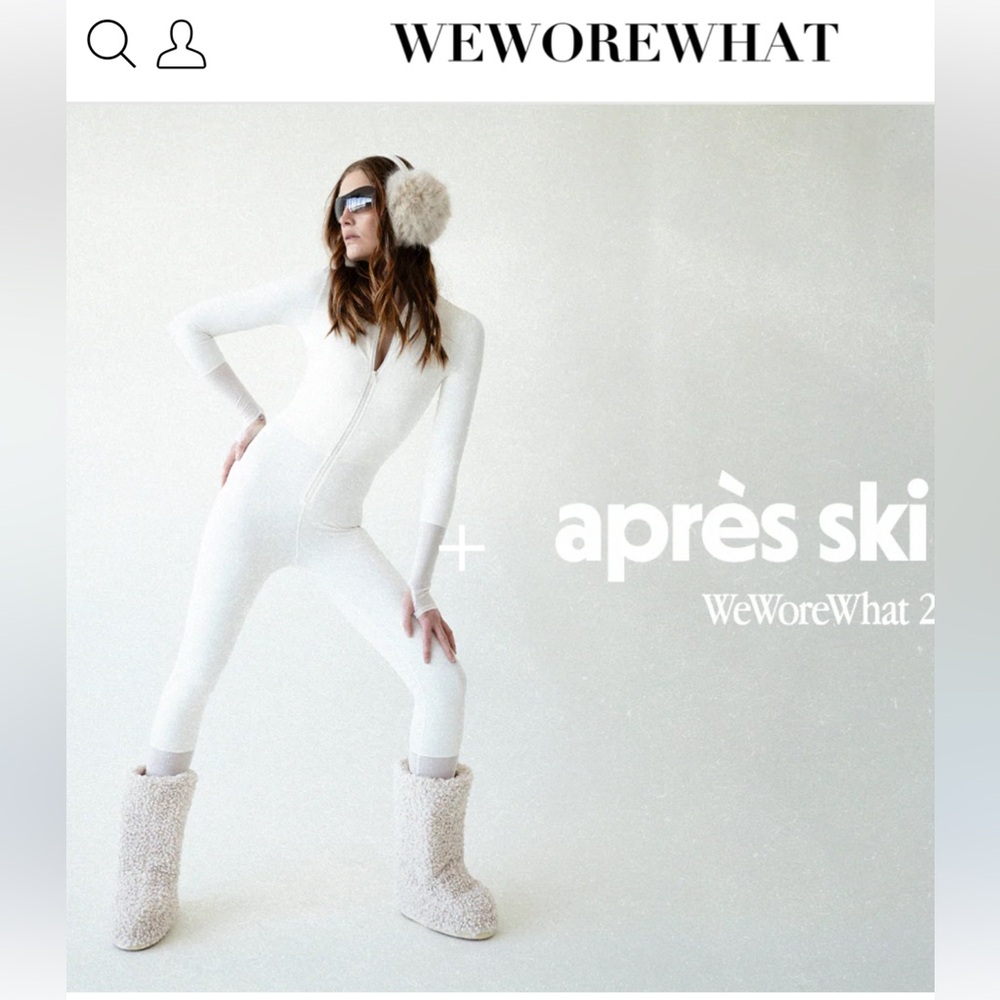 WeWoreWhat Cream ski base layer Jumpsuit